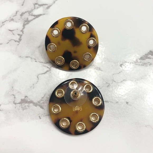 Lele Sadoughi Tortoise Corset Earrings 1 of 1s - Picture 2 of 2